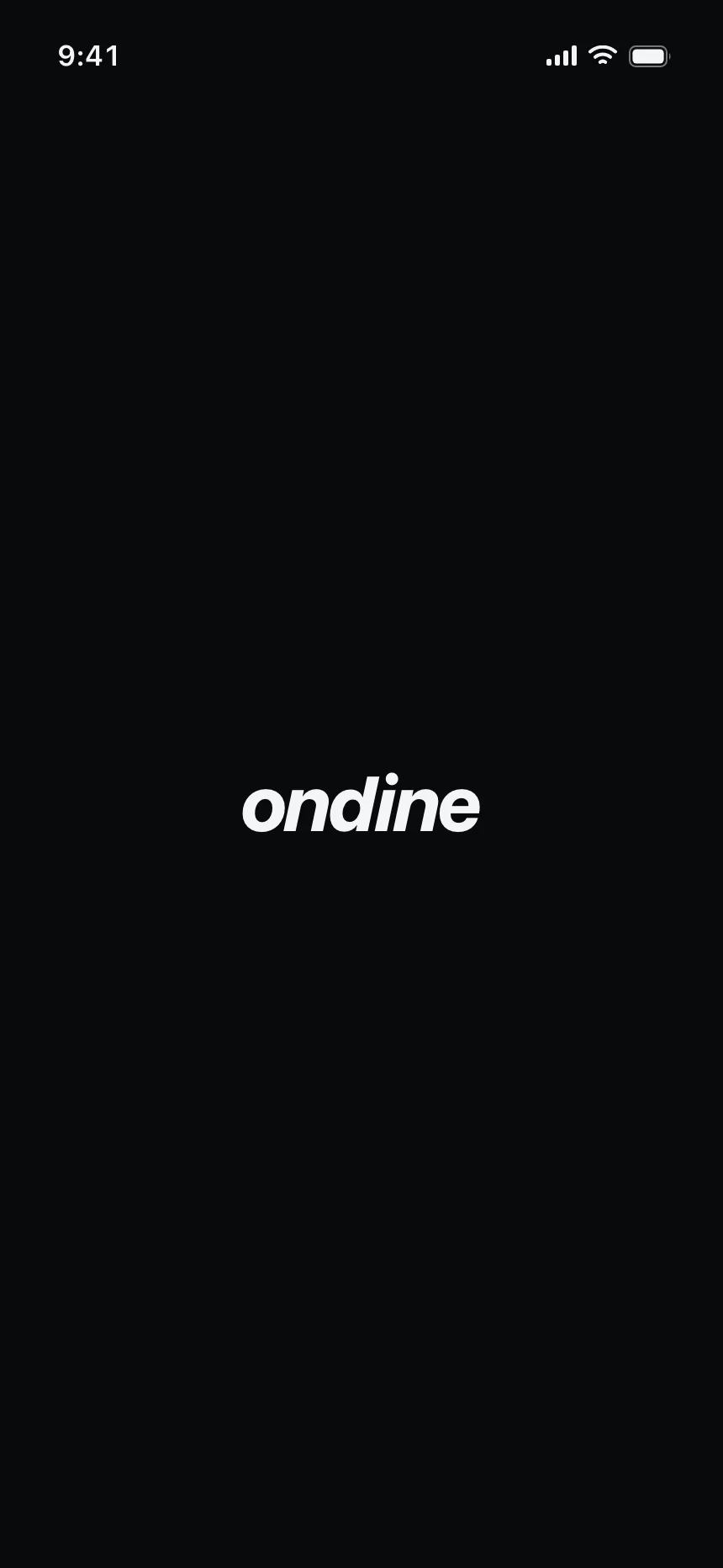 Splash screen