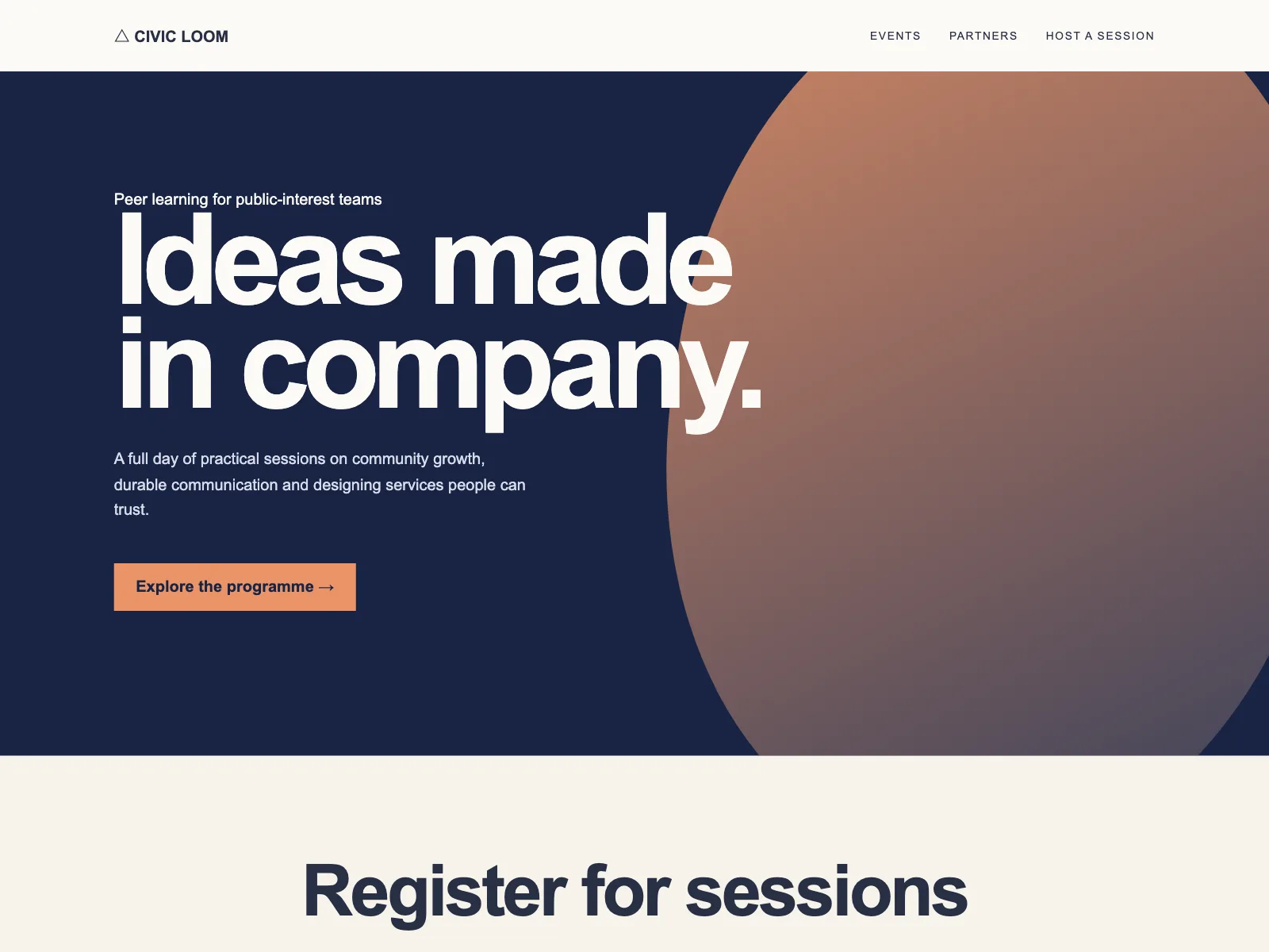 Sponsor page