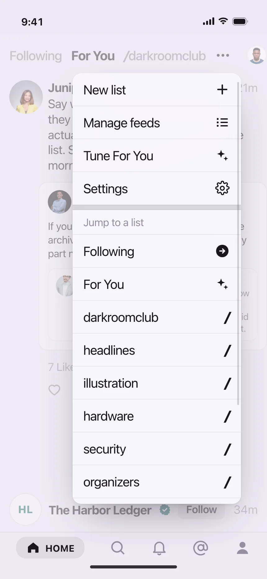 Stacked list
