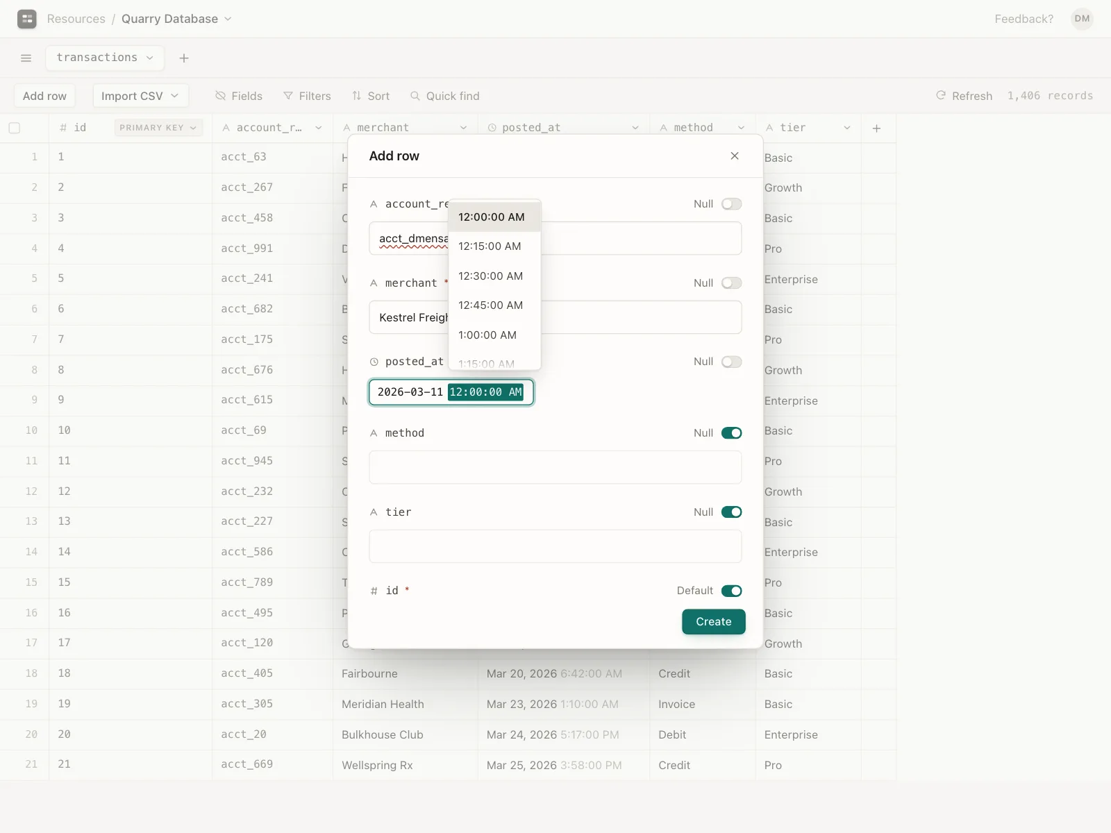 Time picker