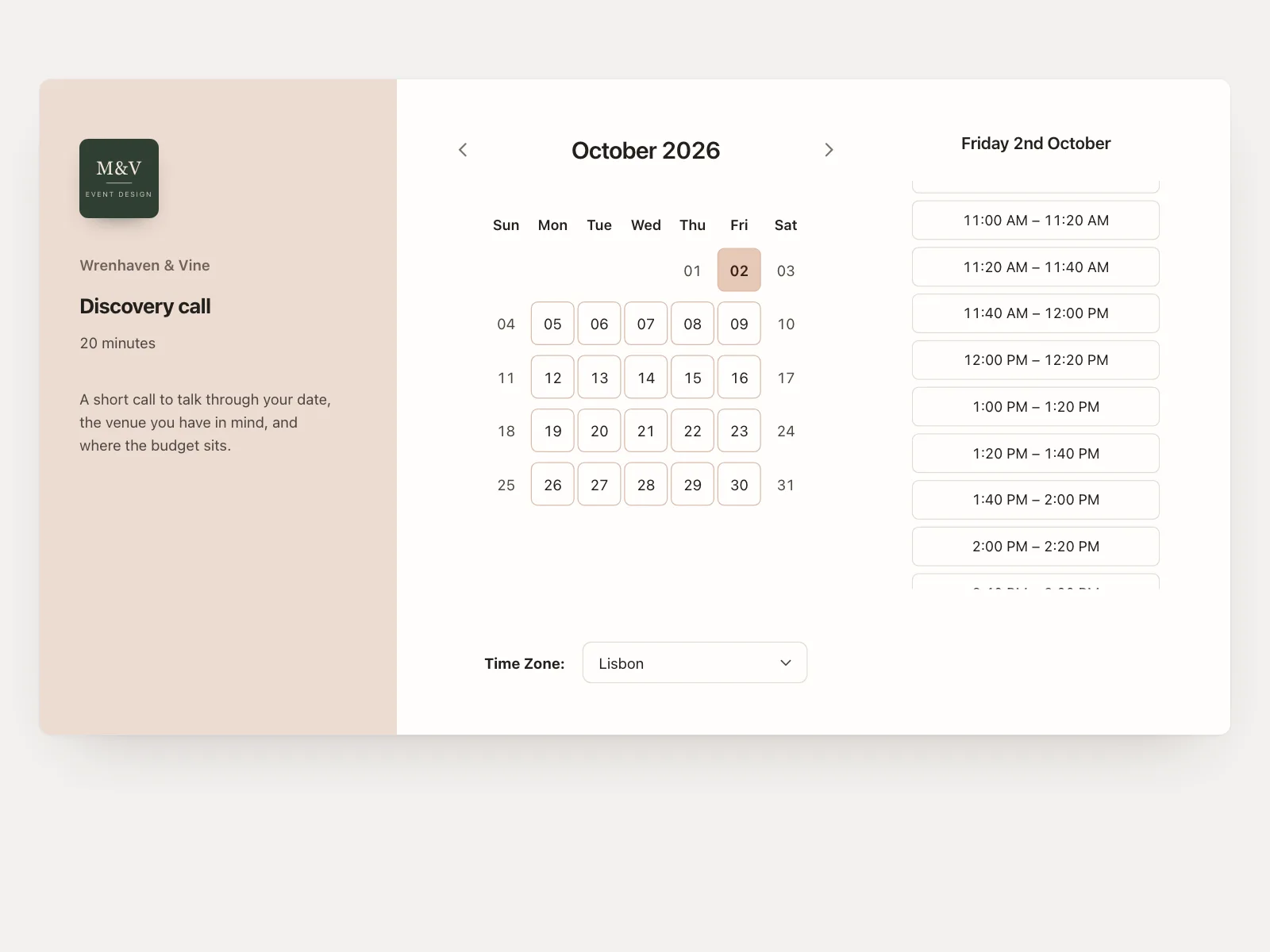 Time picker