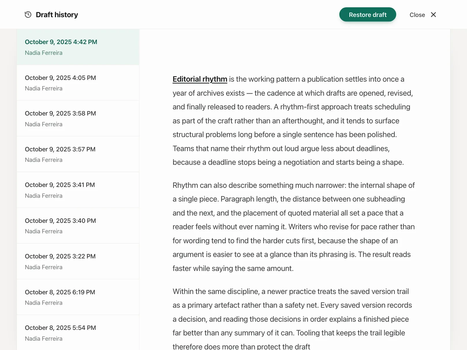 Timeline roadmap