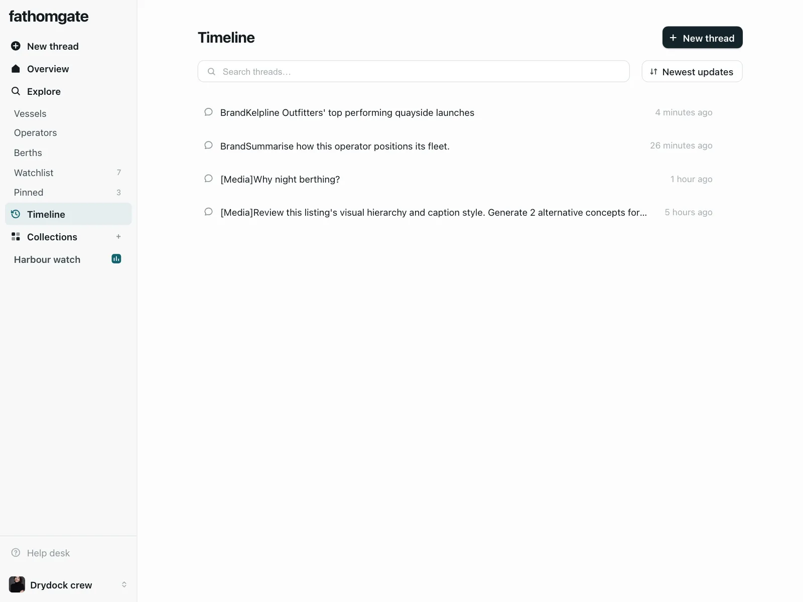 Timeline roadmap