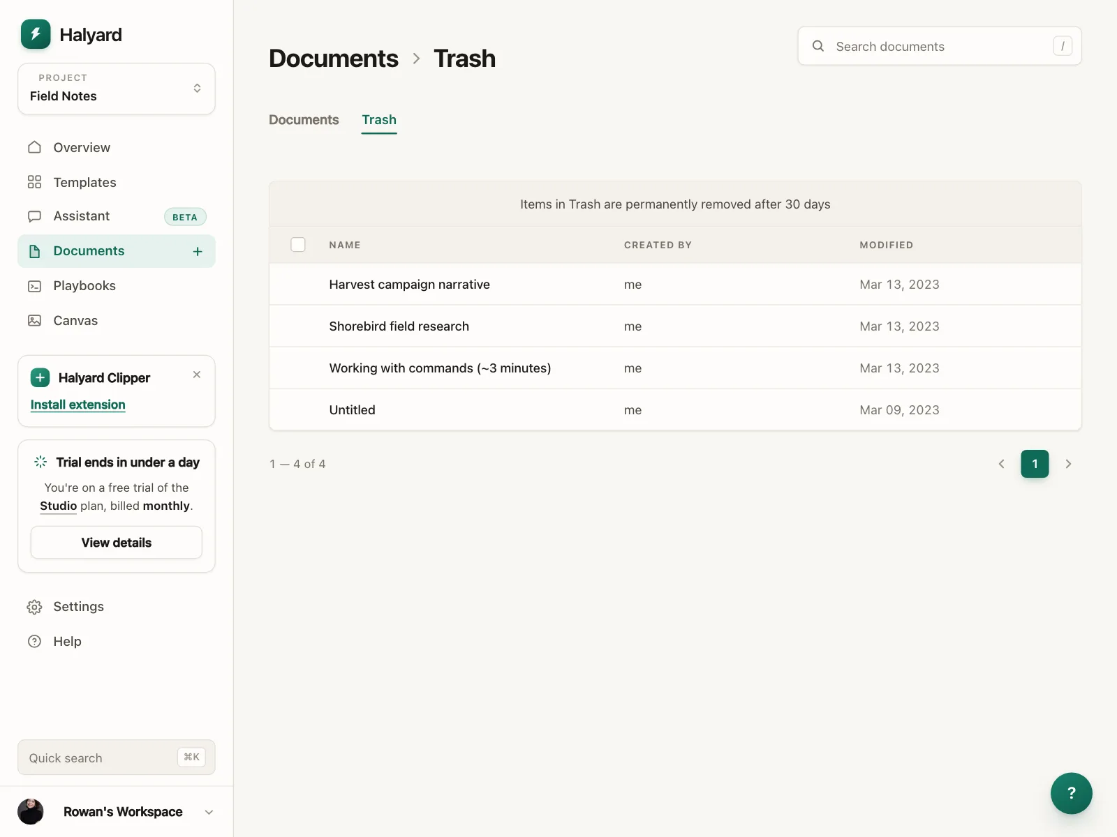 Trash & Archive