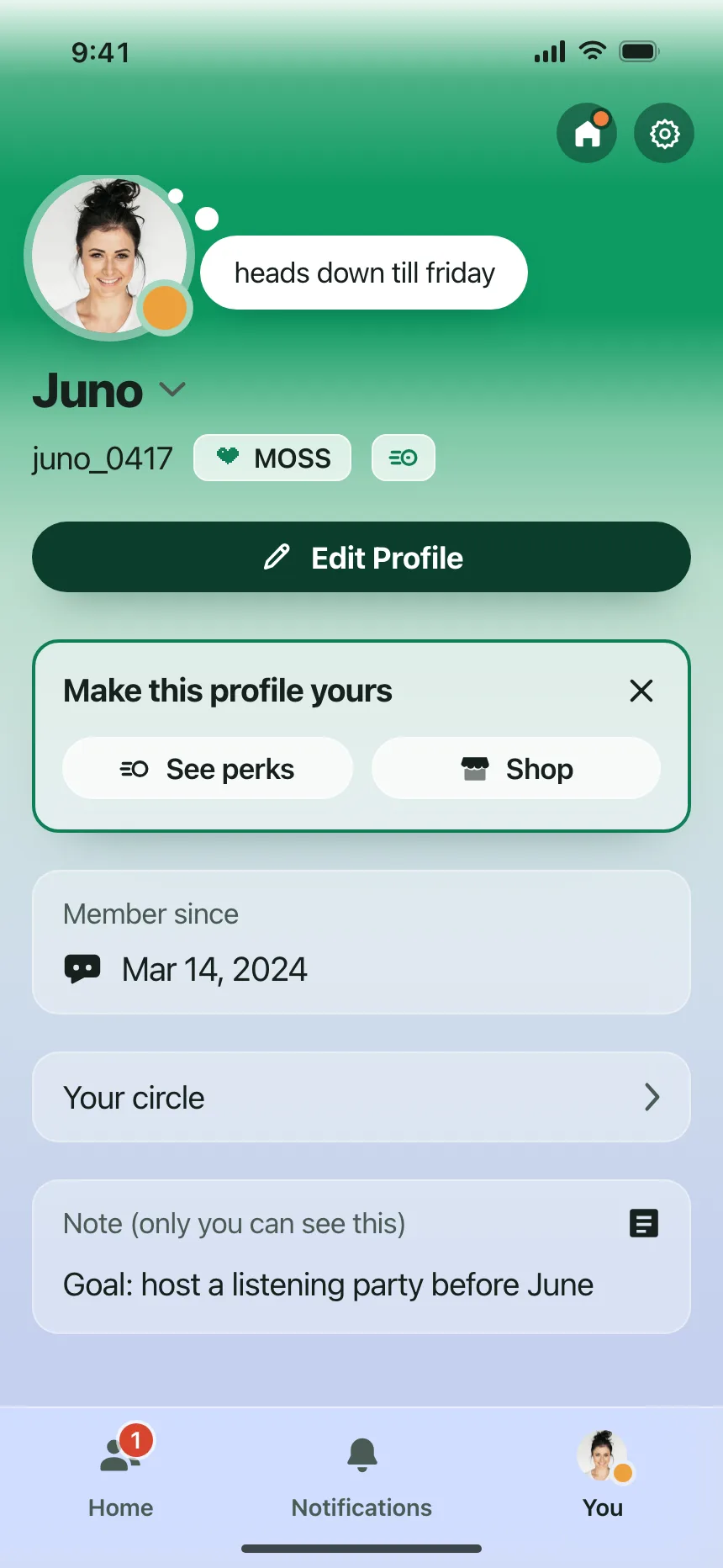 User profile