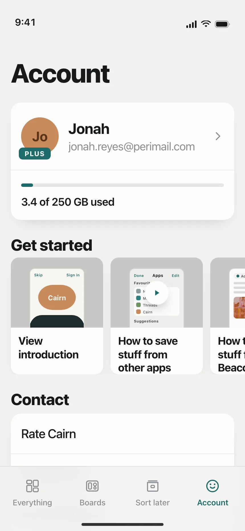 User profile