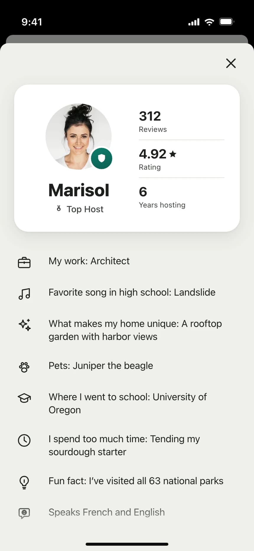 User profile