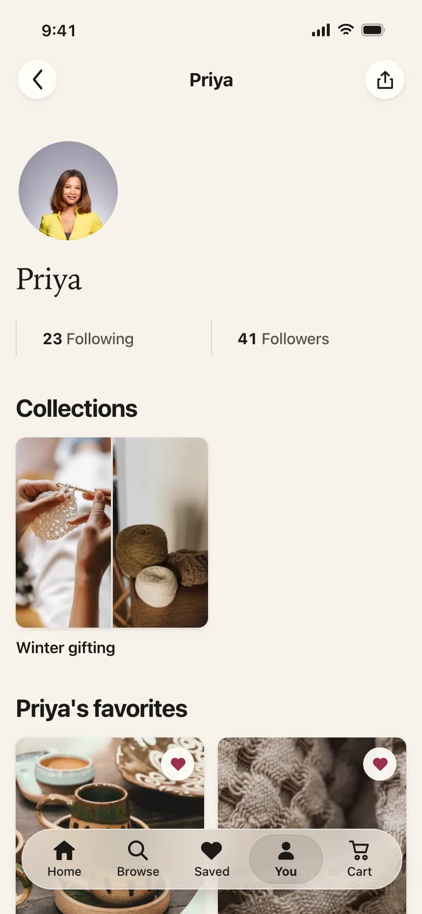 User profile