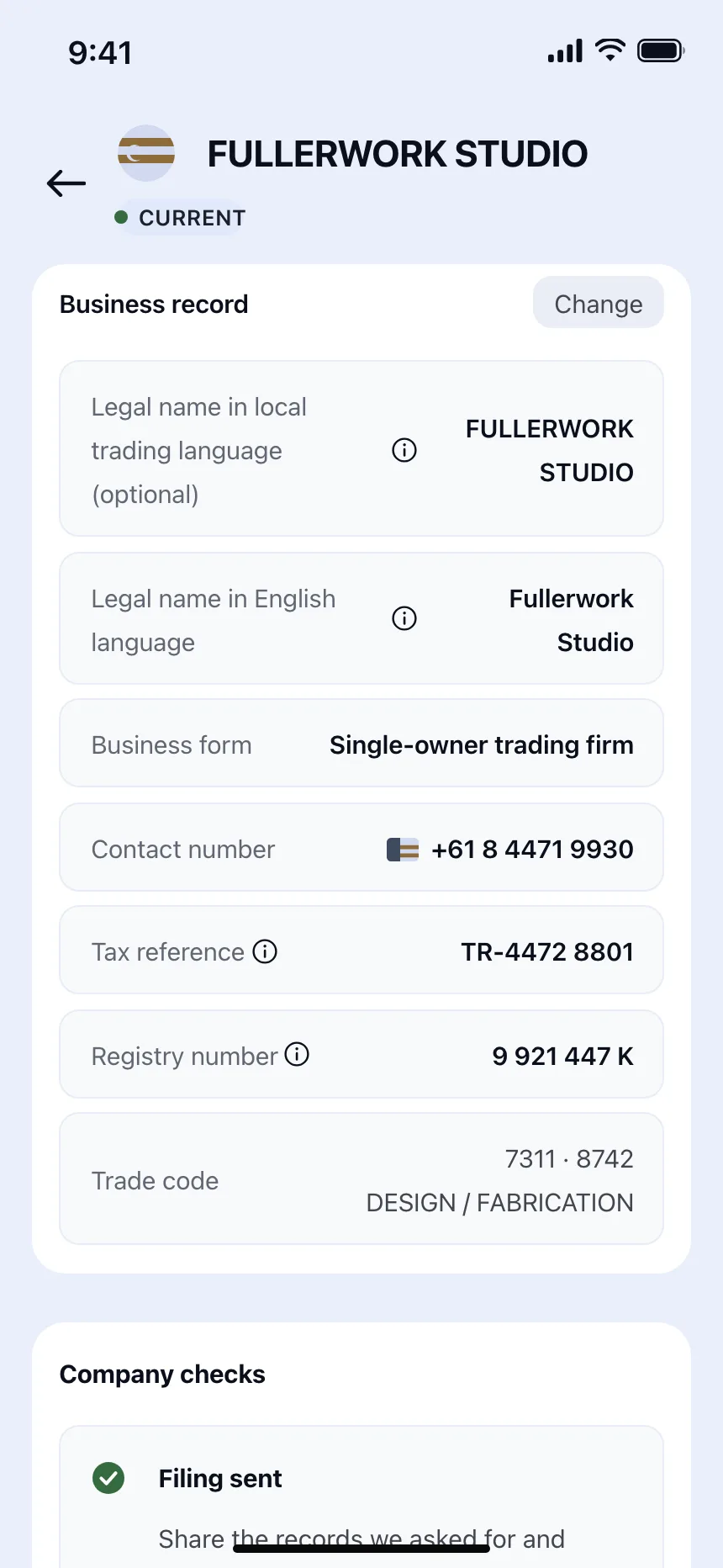 User profile
