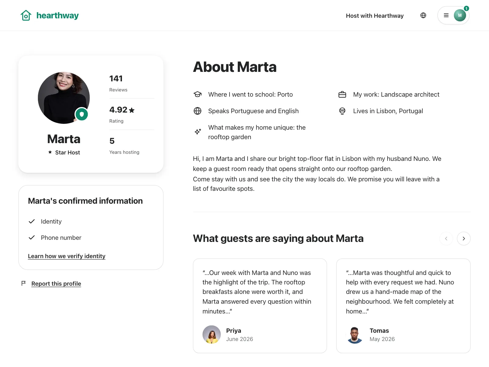 User profile
