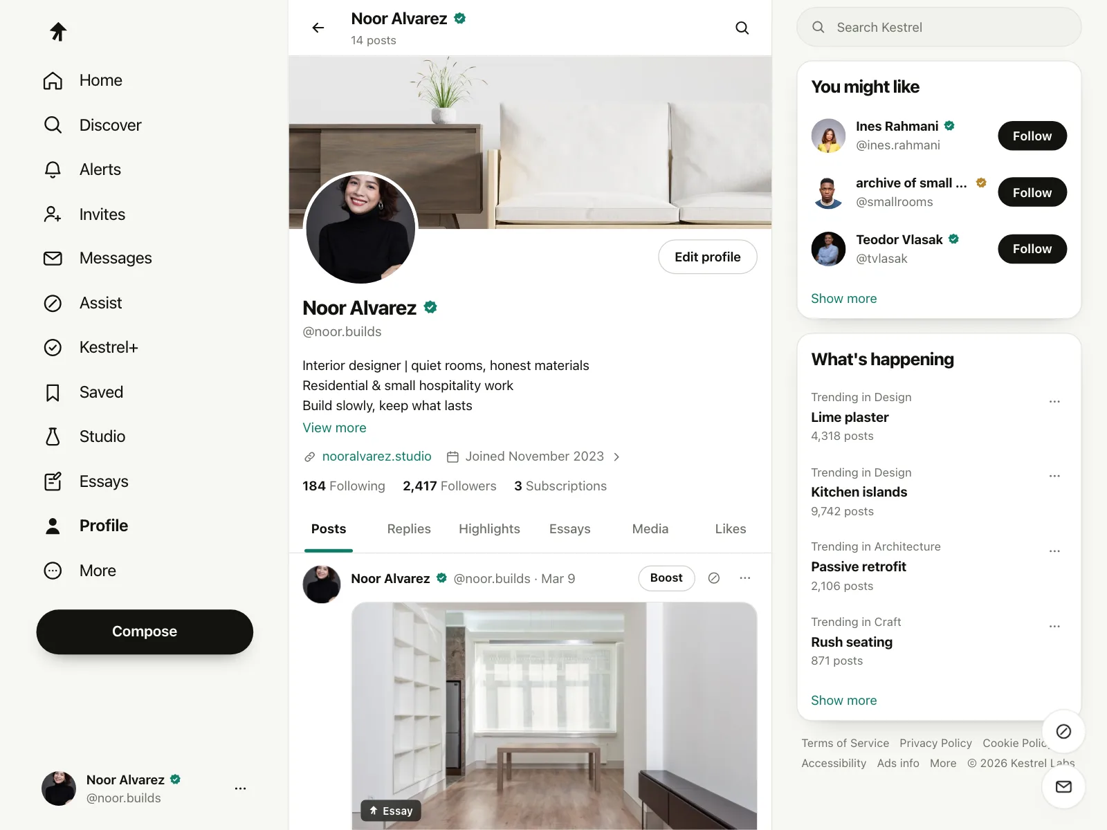 User profile