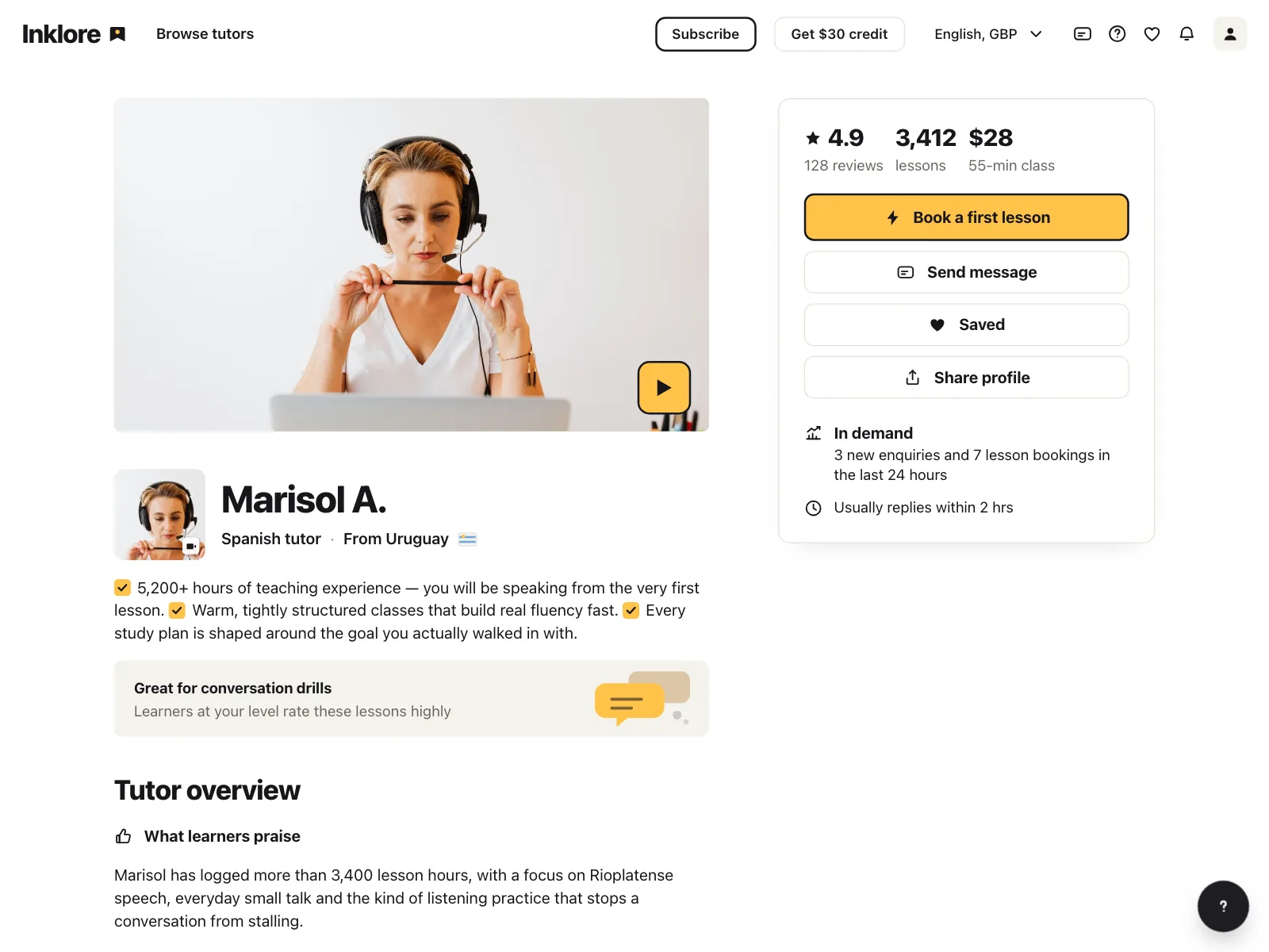 User profile