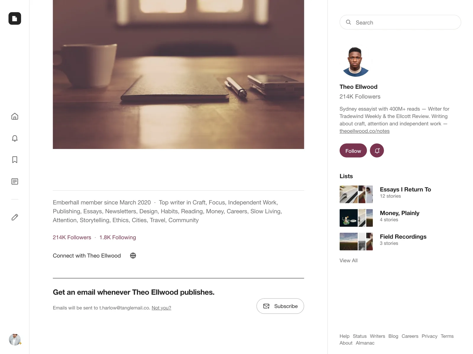 User profile