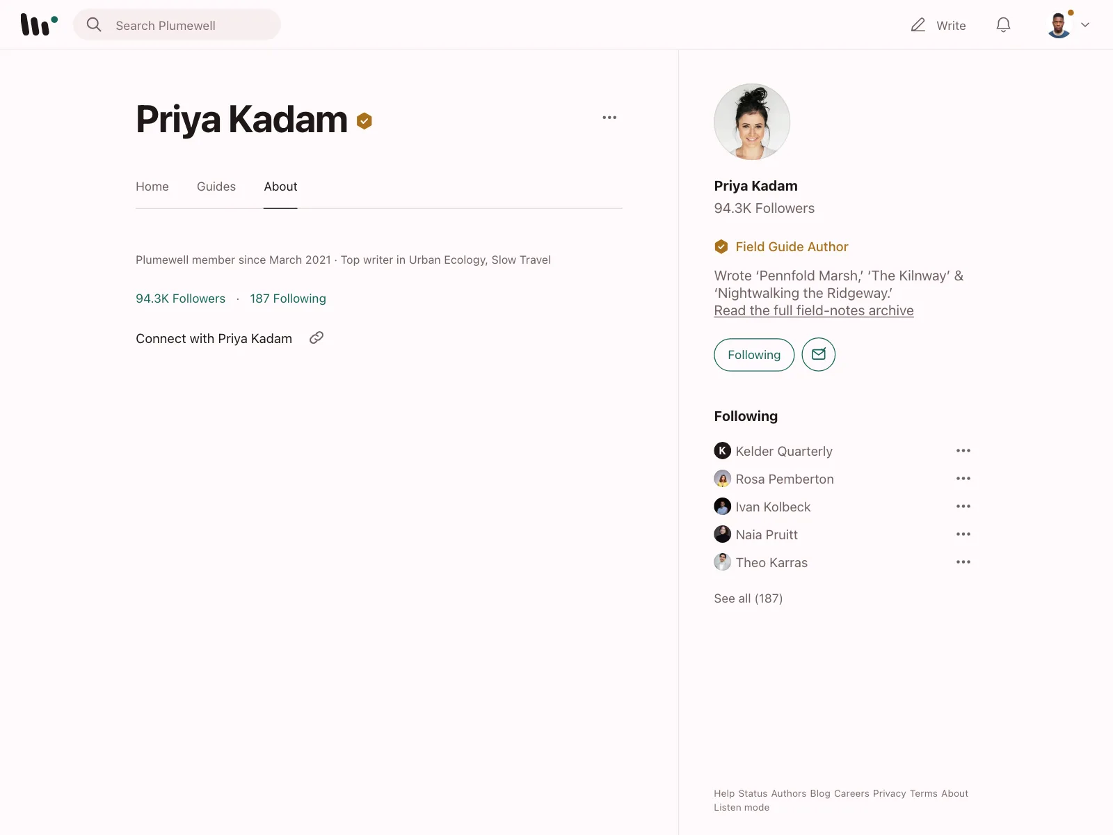 User profile