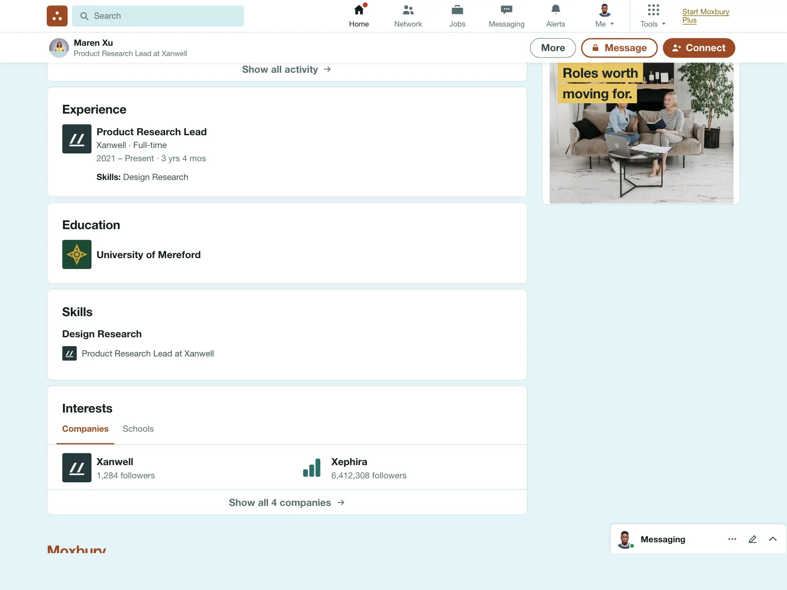 User profile