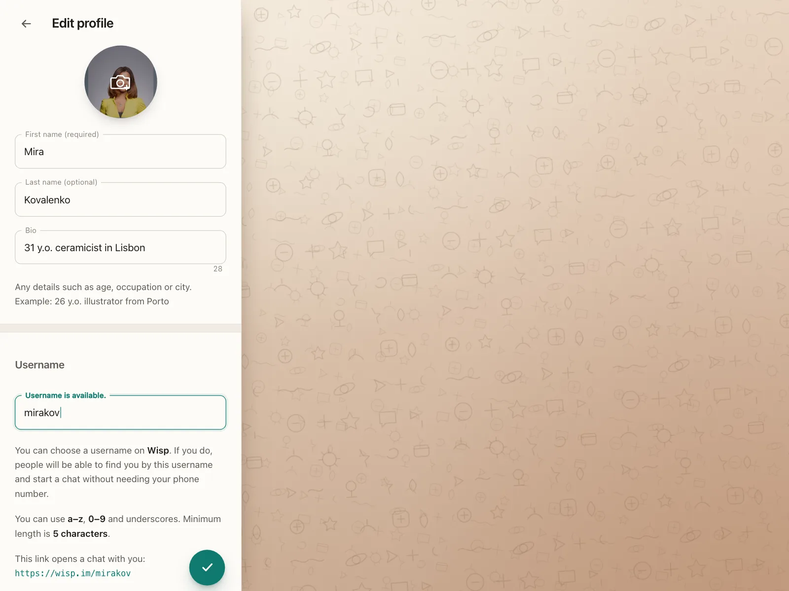 User profile