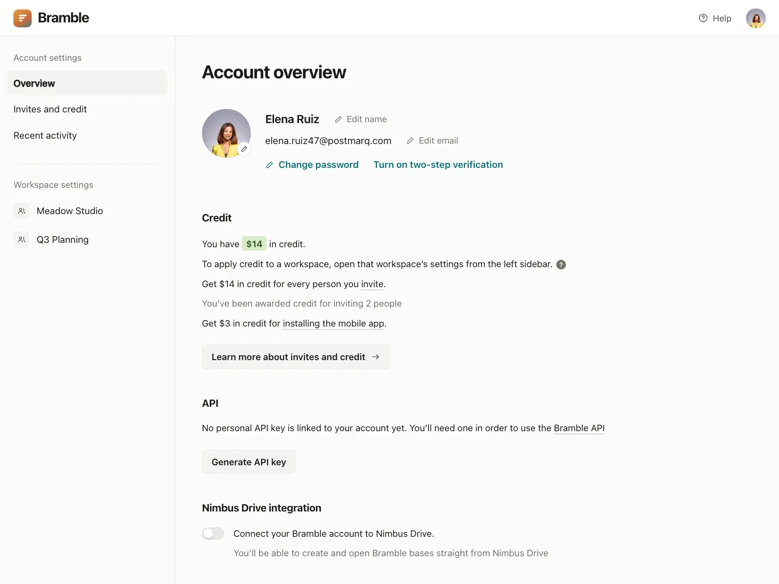 User profile