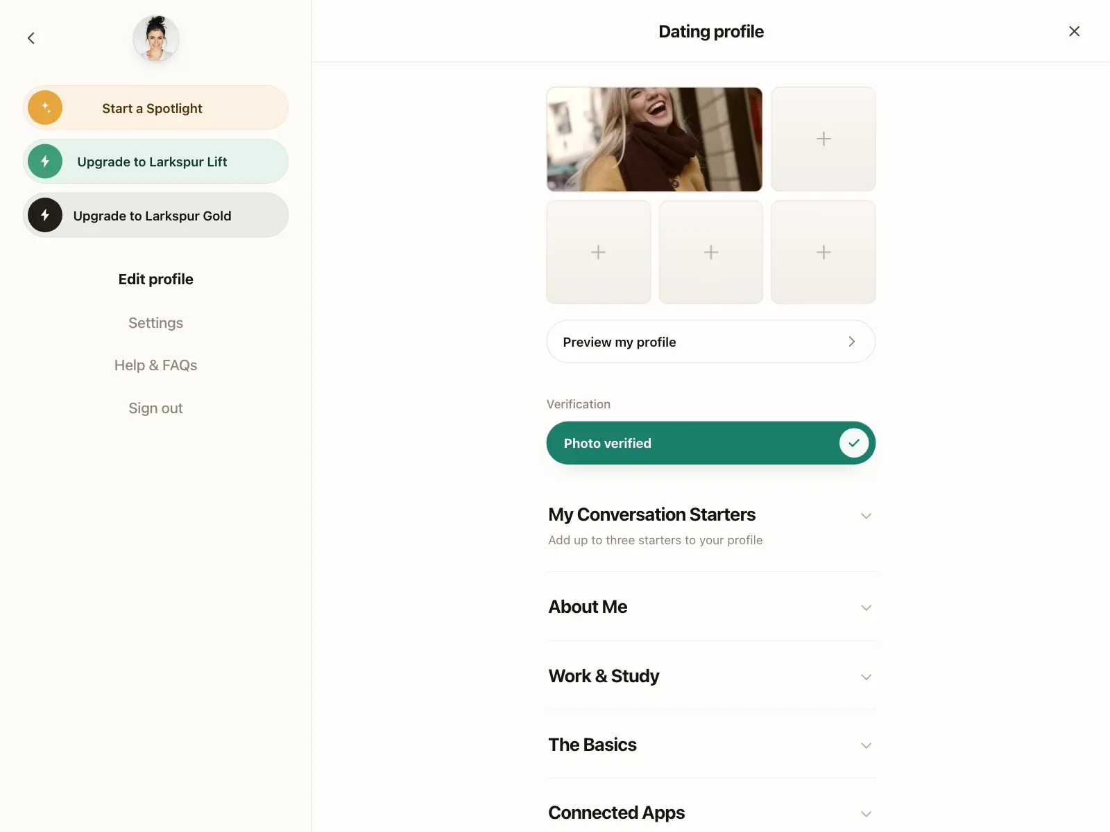 User profile