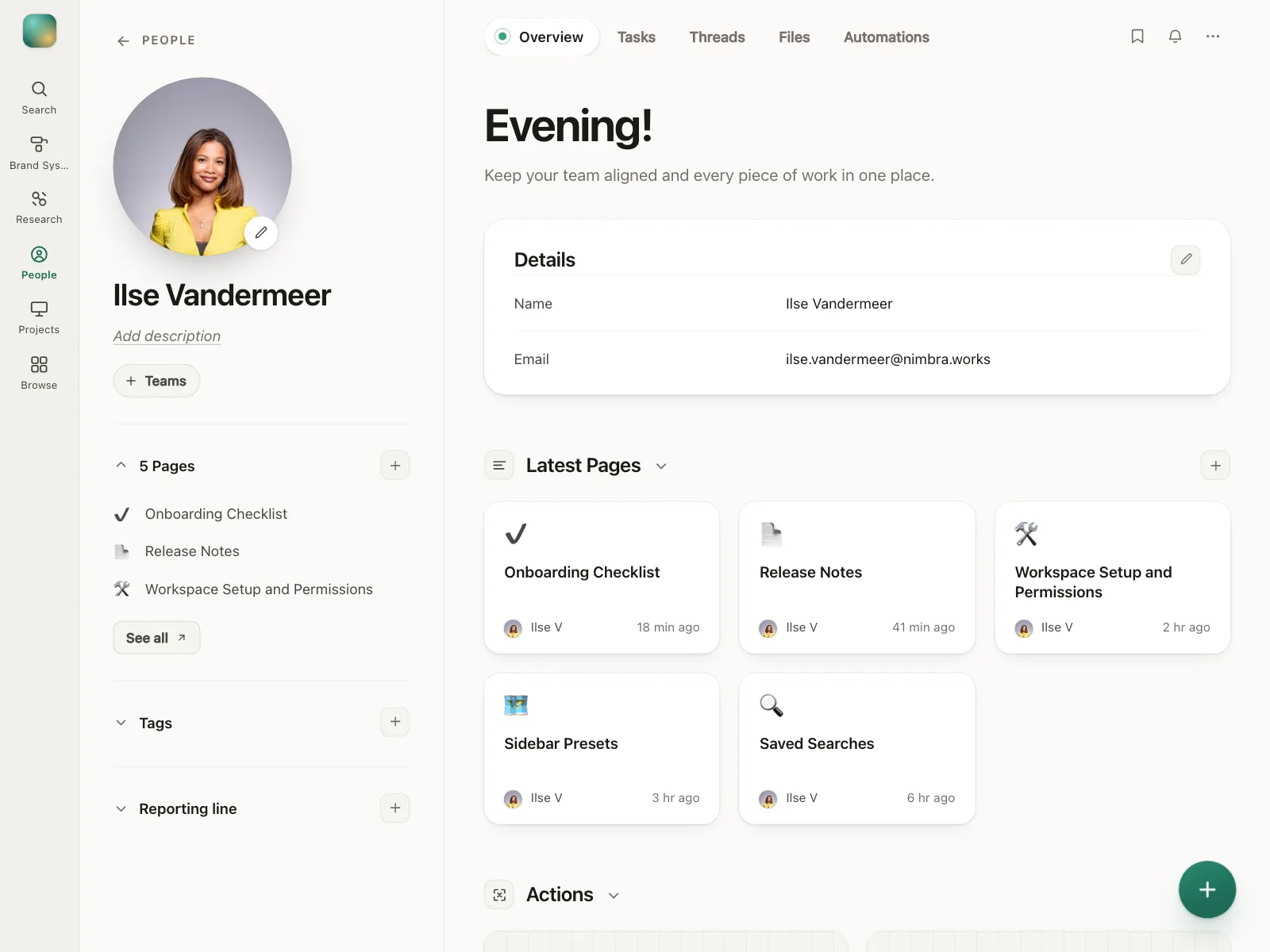 User profile