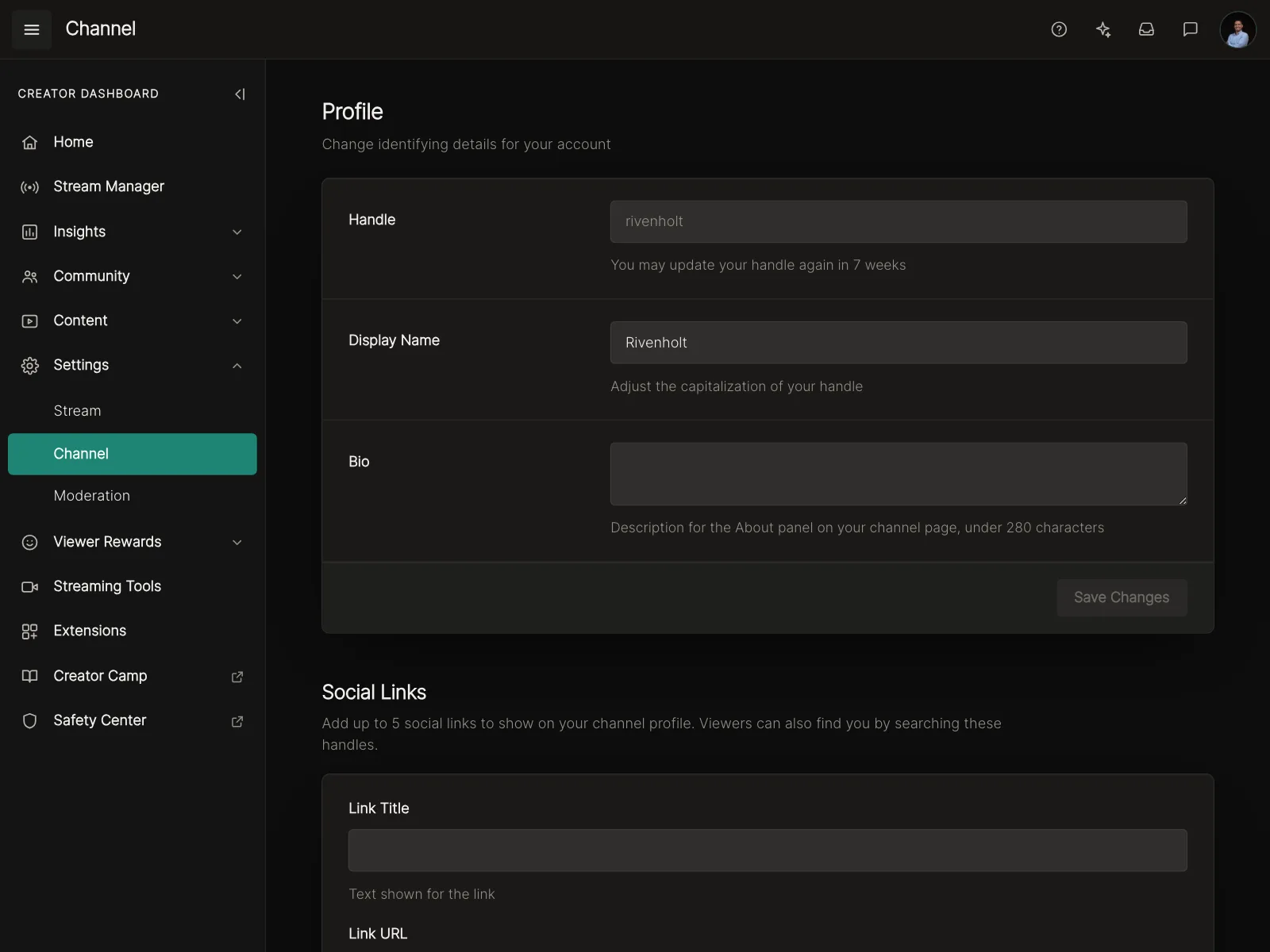 User profile