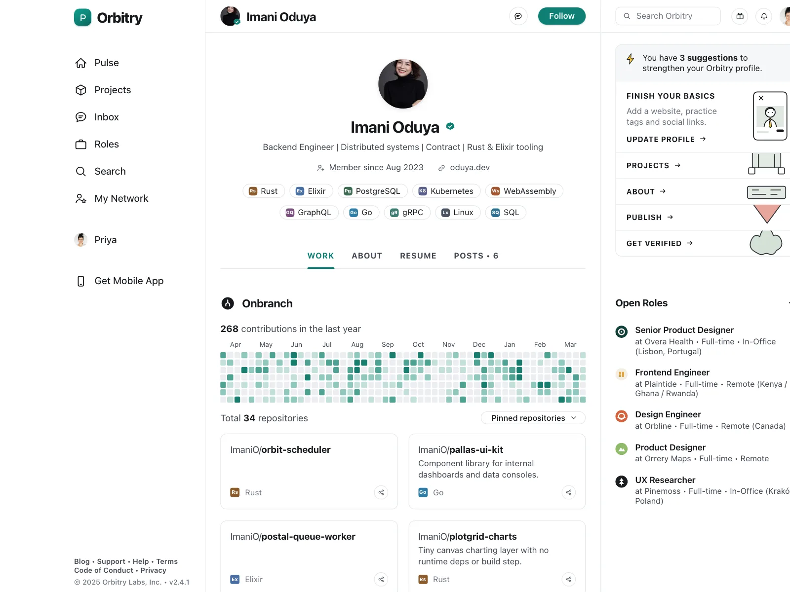 User profile