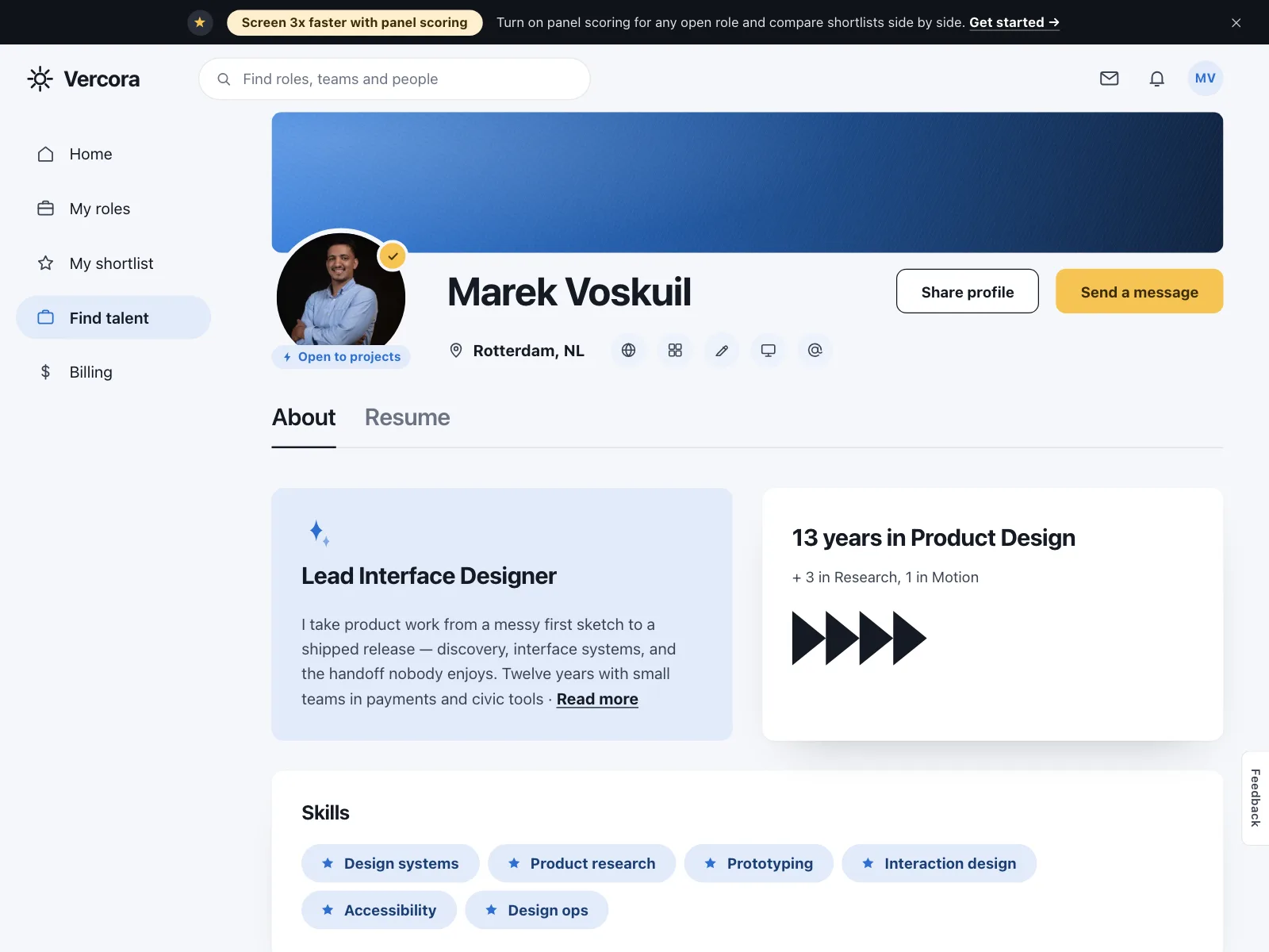 User profile