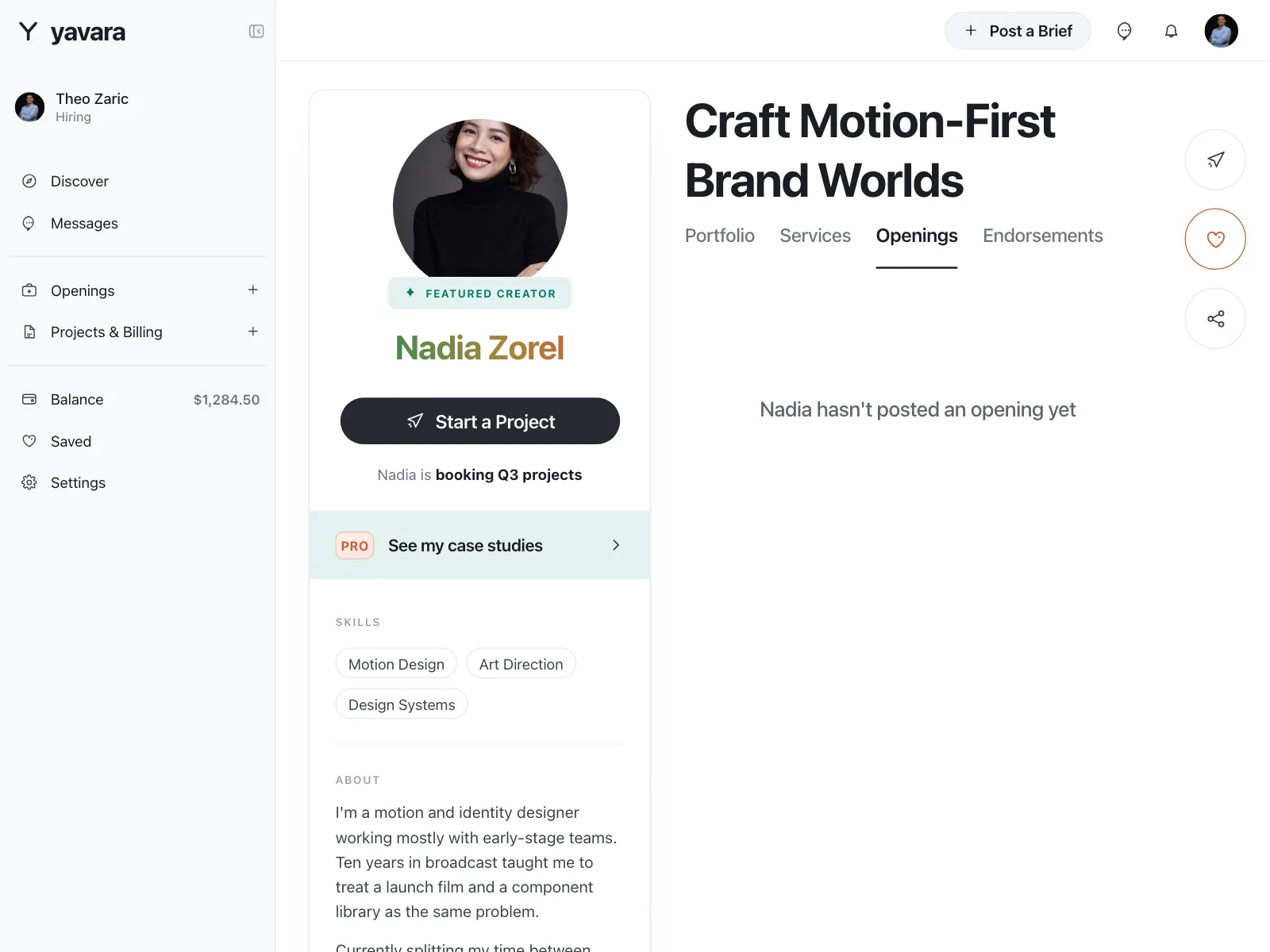 User profile
