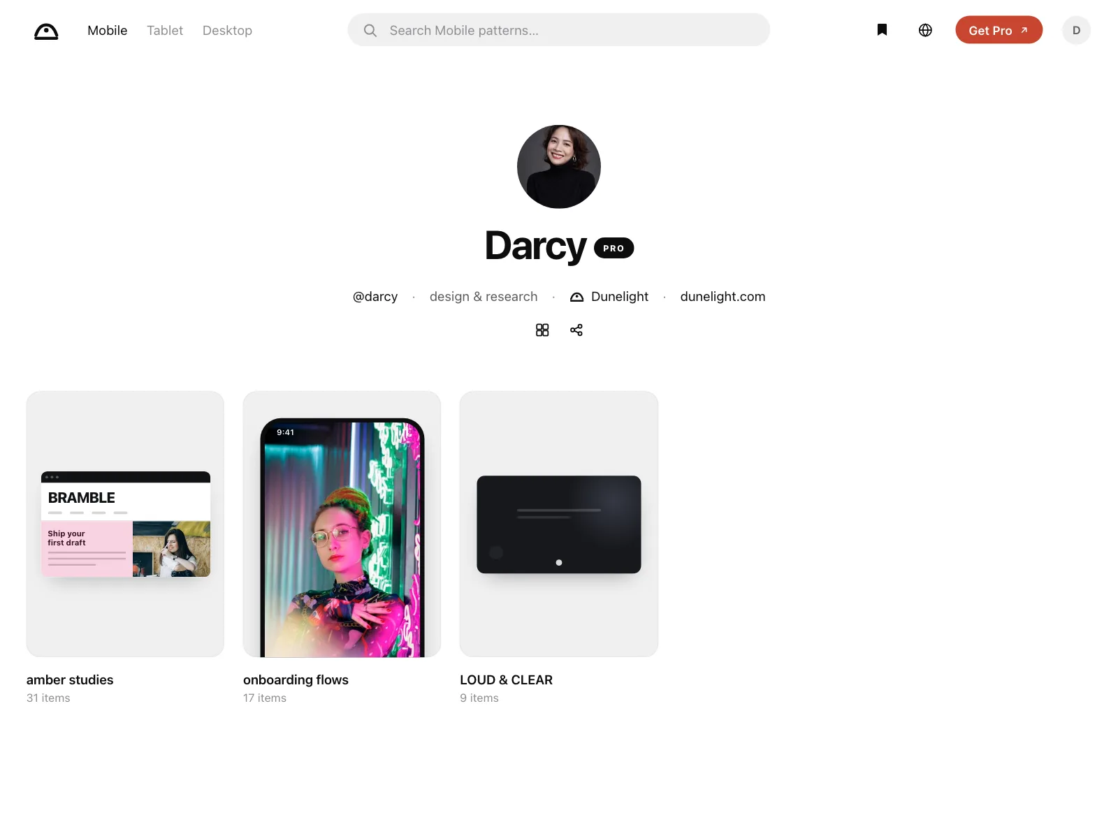 User profile