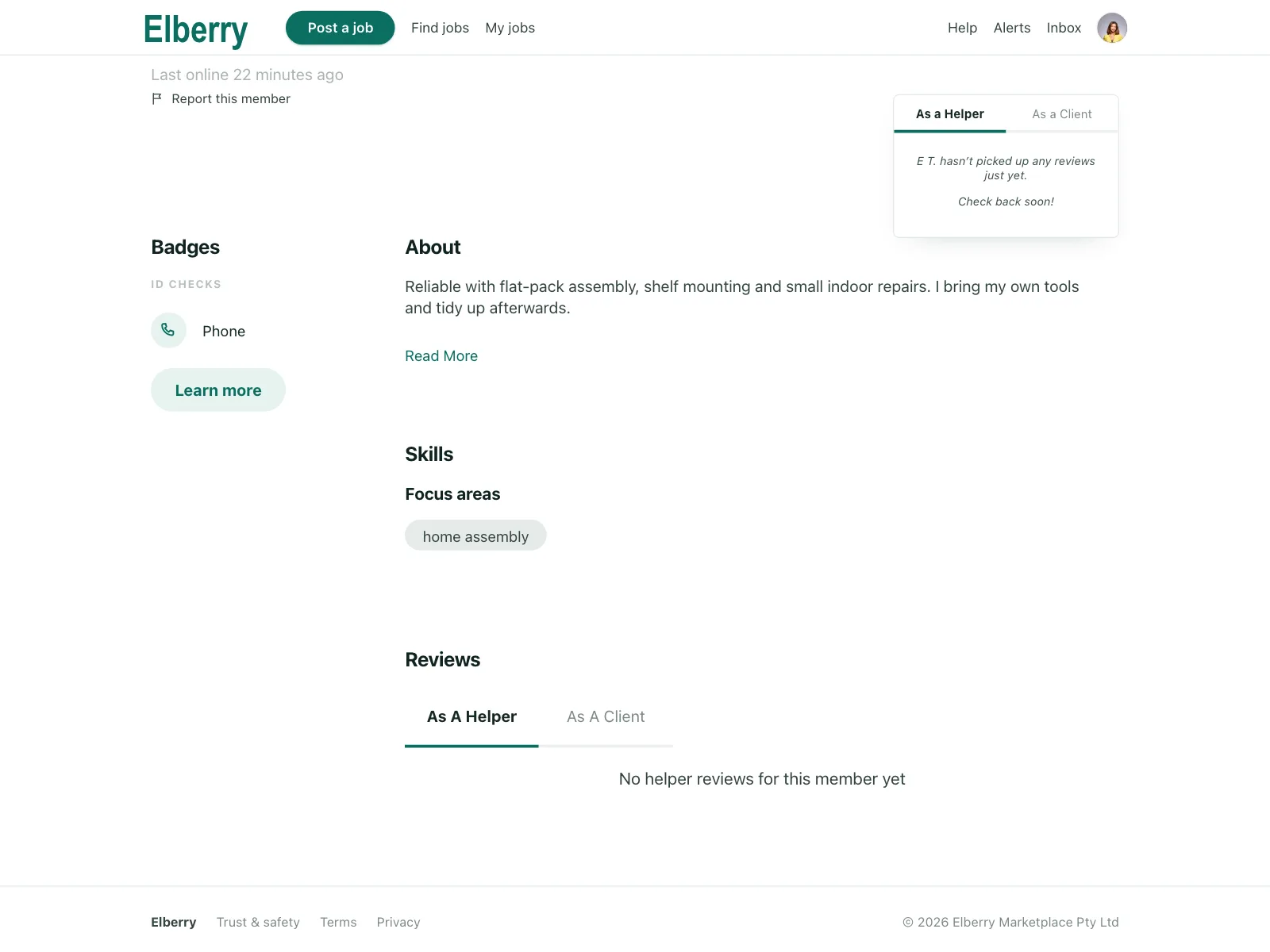 User profile