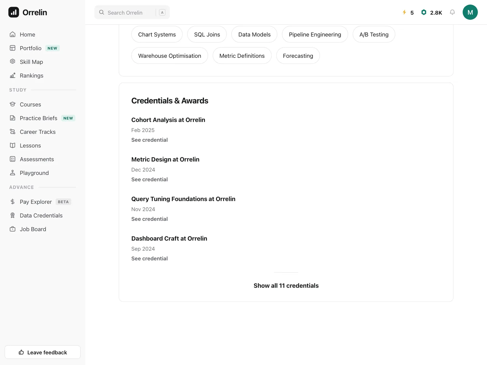 User profile