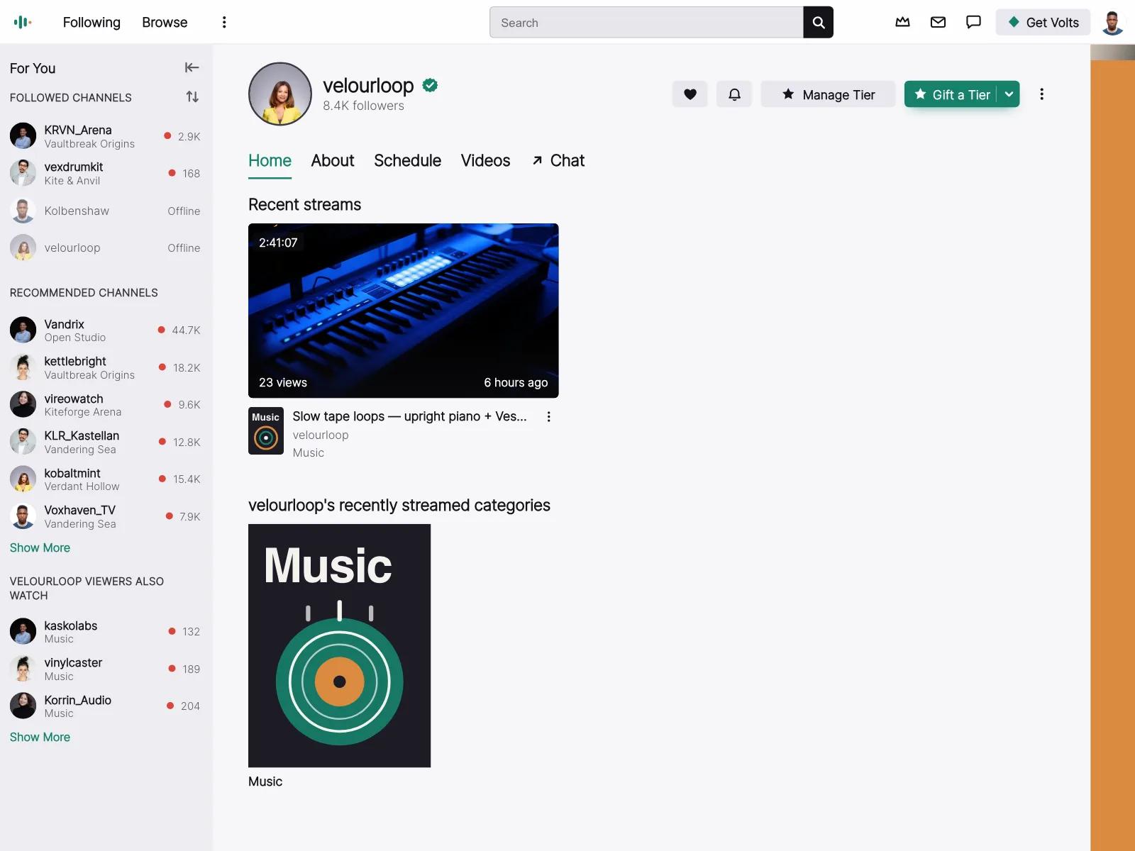 User profile