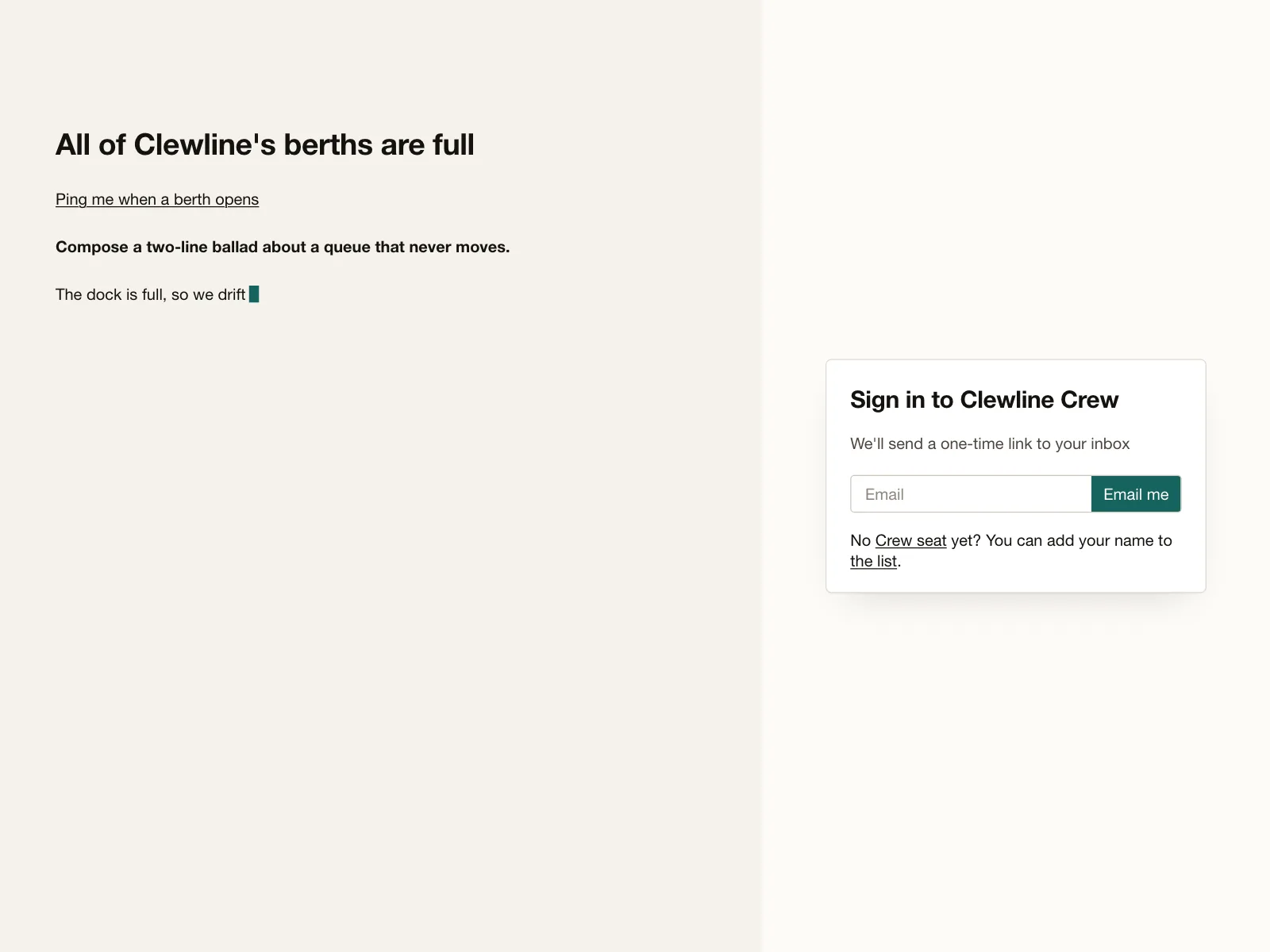 Waitlist