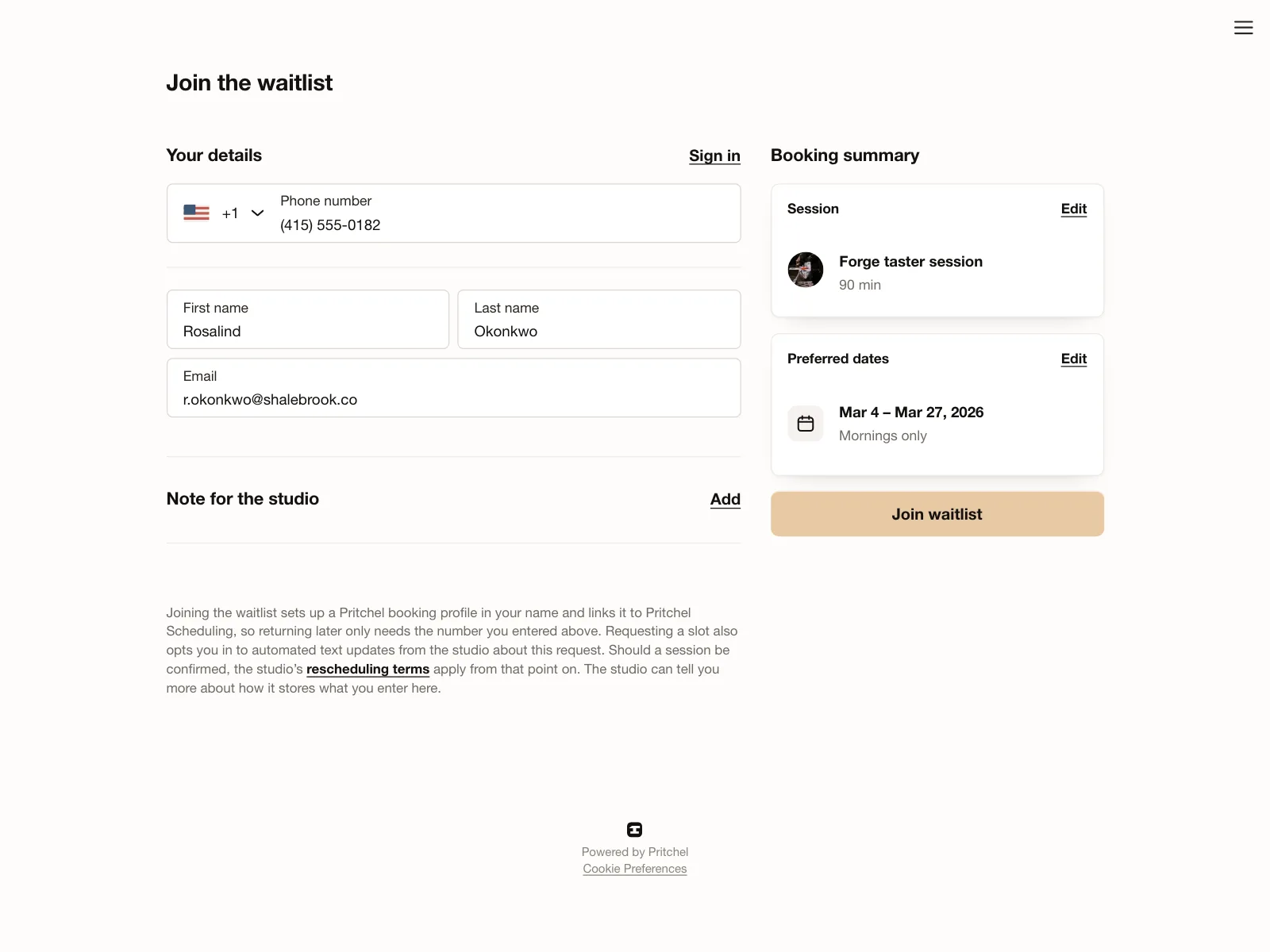 Waitlist
