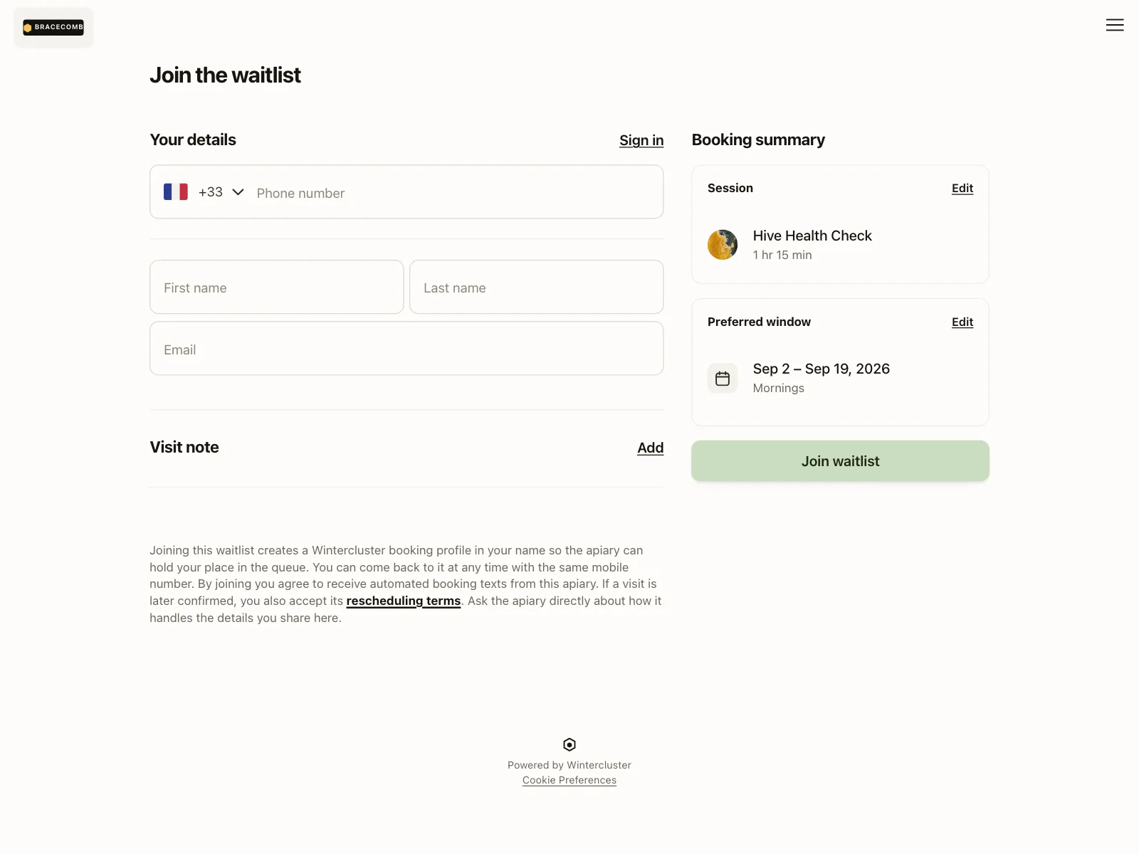 Waitlist