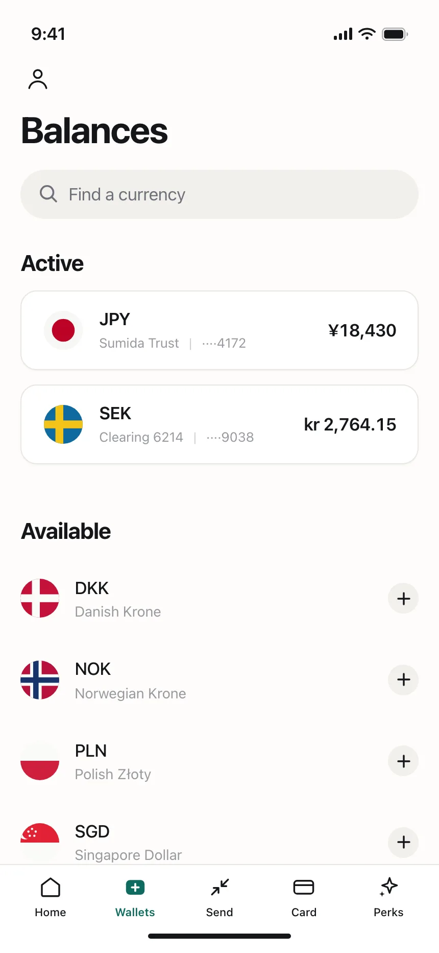 Wallet & Balance