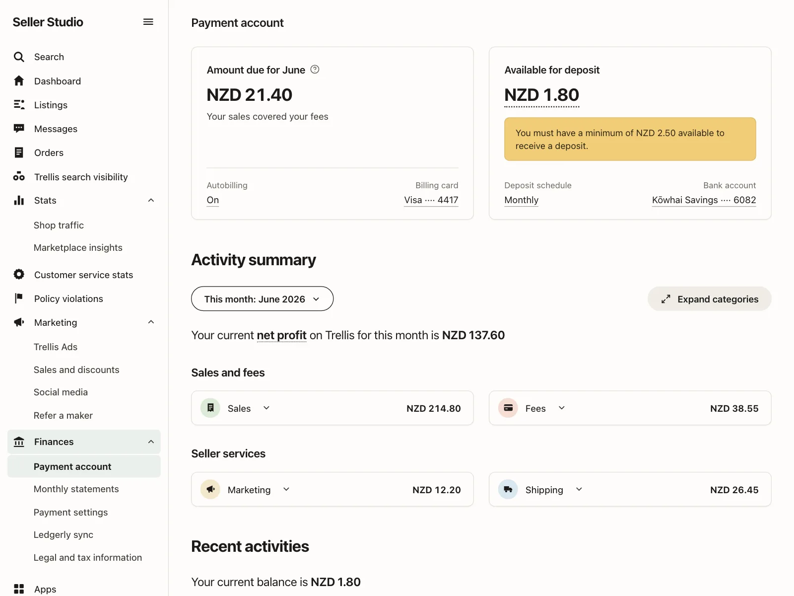 Wallet & Balance