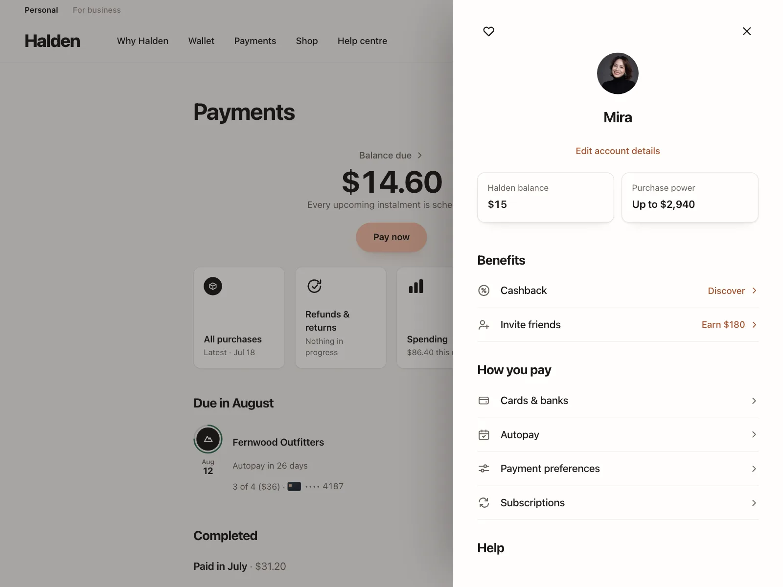 Wallet & Balance
