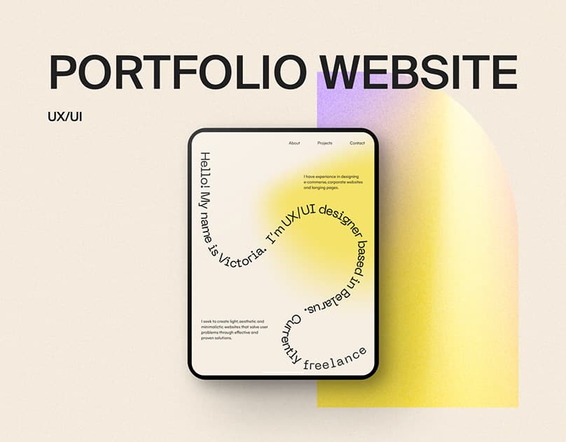 Portfolio Website Design. UX/UI