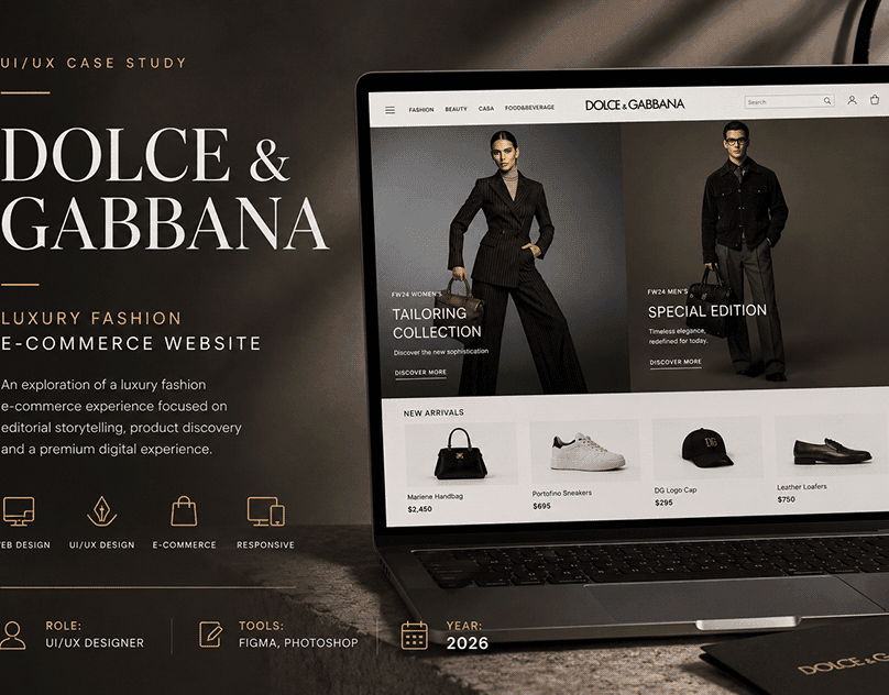 Dolce & Gabbana — Luxury E-commerce | UI/UX Case Study