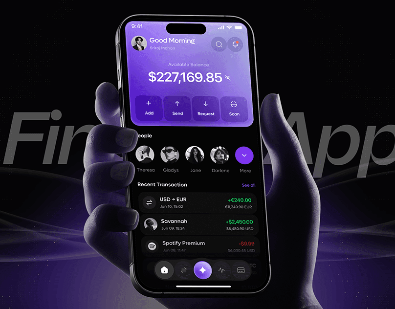 Fintech AI Mobile Wallet & Banking App | UI UX Design