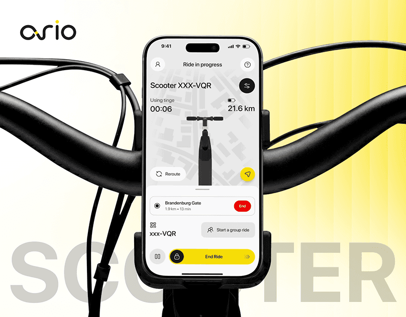 Smart Electric Scooter Sharing App – UI/...