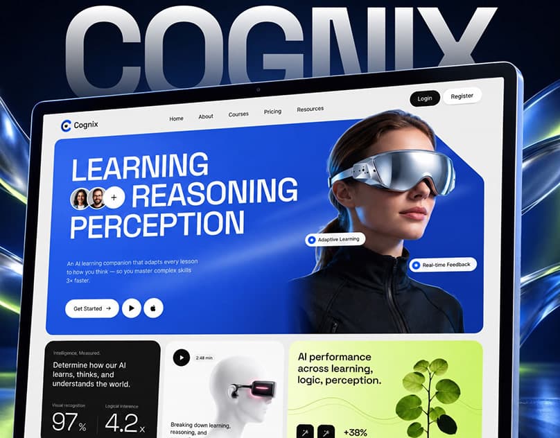 COGNIX - AI Education Website design | Brand Identity