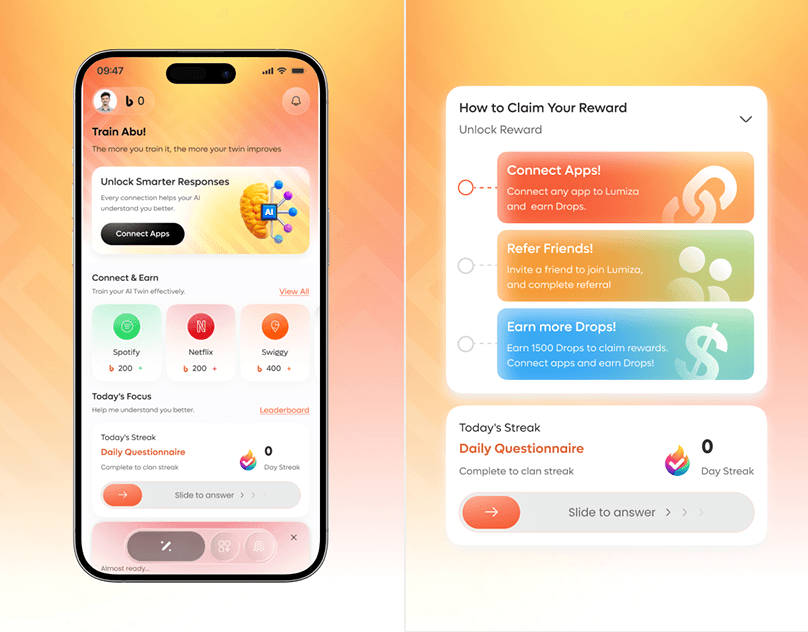 AI Twin & AI Assistant Mobile App UI/UX Design