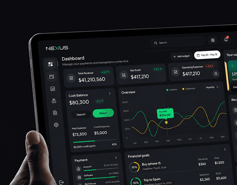 NEXUS - Financial Dashboard Design | UX/UI Case Study