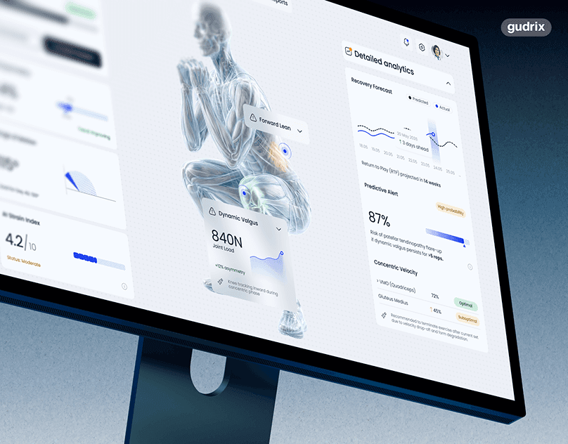 Dashboard UX/UI for AI Health Platform Website Branding