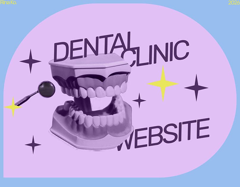 Dental clinic website concept with a calm palette, treatment information, and appointment-booking prompts.