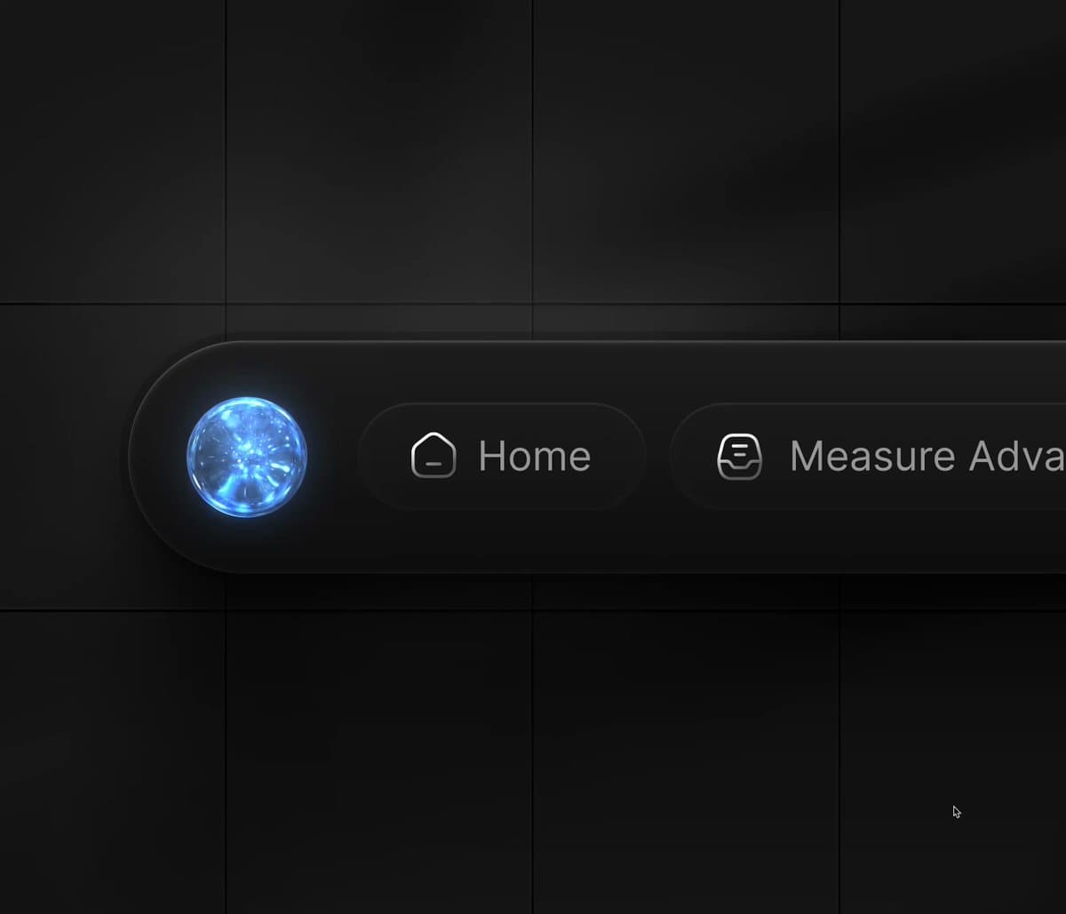 Glowing Orb Navigation Bar