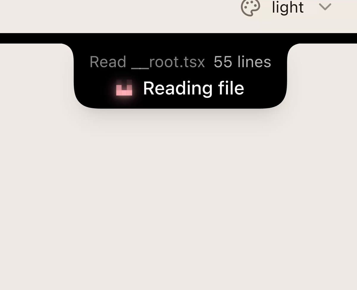 Coding Agent Reading File Toast