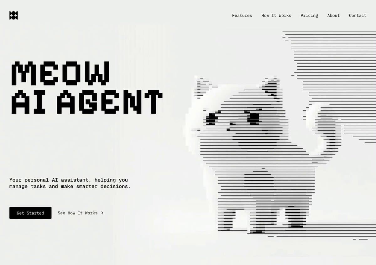 Meow AI Agent Landing Page