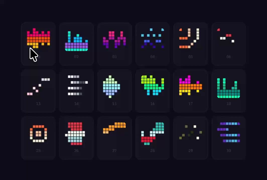 Pixel Icon Set Animation